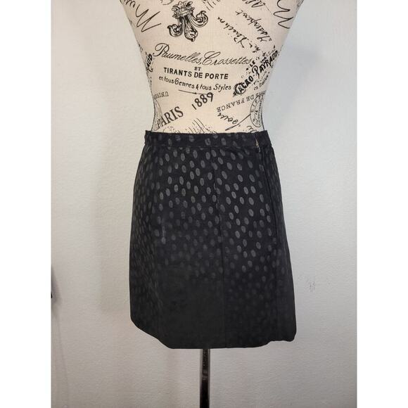Giorgia Collection Suede Leather Mini Skirt Womens SZ 4 Black - Picture 5 of 9